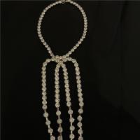 Rhinestone Zinc Alloy Necklace, fashion jewelry & for woman & with rhinestone Approx 17.13 Inch 