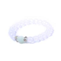 Glass Jewelry Beads Bracelets, Glass Beads, with Night-Light Stone, Unisex & luminated, mixed colors cm 