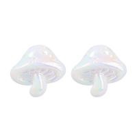 Resin Zinc Alloy Earring, with Zinc Alloy, mushroom, fashion jewelry & for woman, white 