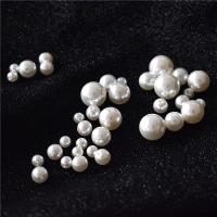ABS Plastic Beads, ABS Plastic Pearl, Round, stoving varnish, DIY 
