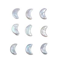 Natural Freshwater Pearl Loose Beads, Moon, DIY, white, 9-10mm 