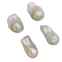 Naturales agua dulce perlas sueltas, Perlas cultivadas de agua dulce, Barroco, Bricolaje, Blanco, 15-17mm, Vendido por UD
