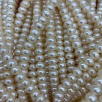 Button Cultured Freshwater Pearl Beads, Flat Round, DIY 6.5-7mm .17 Inch 