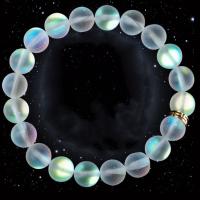 Bracelets d'Opale mer, verre, Rond, unisexe & givré, plus de couleurs à choisir, 8mm .09 pouce, Vendu par PC