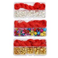 DIY Bracelet Beads Set, Iron, with Plastic Box & Polyester Cord, plated 
