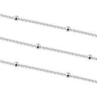 Stainless Steel Ball Chain, 304 Stainless Steel, Vacuum Ion Plating, DIY original color 