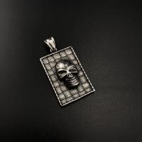 Stainless Steel Skull Pendant, 304 Stainless Steel, polished, fashion jewelry & DIY & for man & blacken 