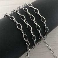 Stainless Steel Cable Link Chain, 304 Stainless Steel, Rhombus, Vacuum Ion Plating, fashion jewelry & DIY & Unisex 