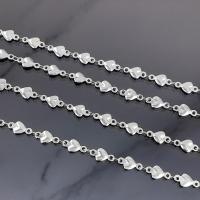 Stainless Steel Chain Jewelry, 304 Stainless Steel, Heart, Vacuum Ion Plating, fashion jewelry & DIY & Unisex, original color 