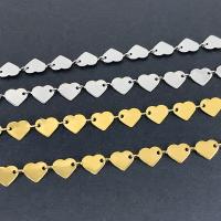 Stainless Steel Chain Jewelry, 304 Stainless Steel, Heart, Vacuum Ion Plating, fashion jewelry & DIY & Unisex 