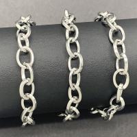 Stainless Steel Cable Link Chain, 304 Stainless Steel, Vacuum Ion Plating, cross chain & fashion jewelry & DIY & Unisex, original color 