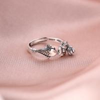 Sterling Silver Finger Ring, 925 Sterling Silver, platinum color plated, Adjustable & for woman 