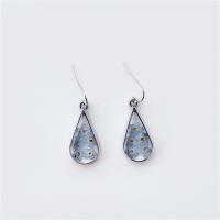 Resin Drop Earring, with Dried Flower, for woman 