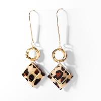 Resin Zinc Alloy Earring, with Resin, Plating champagne gold, fashion jewelry & for woman 