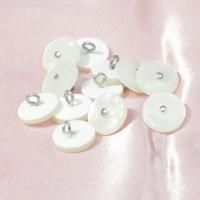 Resin Shank Button, with Zinc Alloy, white, 13mm 