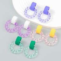 Resin Zinc Alloy Earring, with Zinc Alloy, fashion jewelry & for woman 