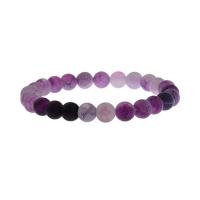 Effloresce Agate Bracelet, Round, fashion jewelry & Unisex & frosted 8mm Approx 7.5 Inch 