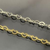 Stainless Steel Chain Jewelry, 304 Stainless Steel, Vacuum Ion Plating, fashion jewelry & DIY & Unisex & heart chain 