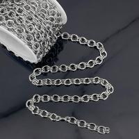 Stainless Steel Oval Chain, 304 Stainless Steel, Vacuum Ion Plating, fashion jewelry & DIY & Unisex & double link chain, original color 