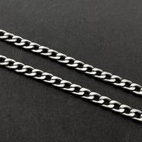 Stainless Steel Curb Chain, 304 Stainless Steel, Vacuum Ion Plating, fashion jewelry & DIY & Unisex, original color 