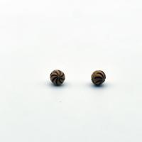 Perles acryliques imprimées , Acrylique, Rond, vernis au four, DIY, brun, Vendu par sac