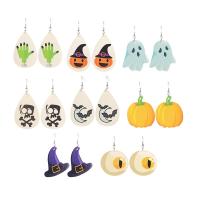 Synthetic Leather Drop Earring, fashion jewelry & for woman 