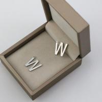 Stainless Steel Letter Pendant, 304 Stainless Steel, Letter W, machine polished, fashion jewelry & DIY & Unisex, original color 