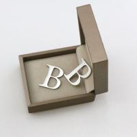 Stainless Steel Letter Pendant, 304 Stainless Steel, Letter B, machine polished, fashion jewelry & DIY & Unisex, original color 