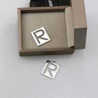 Stainless Steel Letter Pendant, 304 Stainless Steel, Letter R, machine polished, fashion jewelry & DIY & Unisex, original color 