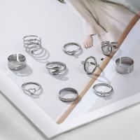 Zink-Legierung Ring Set, Zinklegierung, plattiert, 10 Stück & Modeschmuck & für Frau, keine, verkauft von setzen
