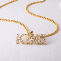 Rhinestone Zinc Alloy Necklace, with 2.17inch extender chain, plated, fashion jewelry & Unisex & with rhinestone, golden .5 cm 