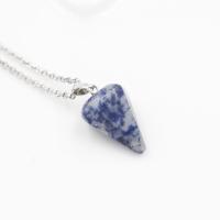 Gemstone Necklaces, Natural Stone, with 1.97Inch extender chain, Conical & Unisex Approx 17.72 Inch 