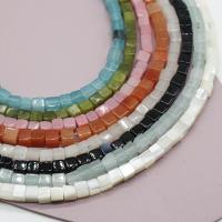 Mixed Gemstone Beads, Natural Stone, Square, Carved, DIY 4mm, Approx 