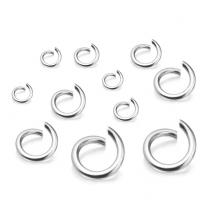Stainless Steel Open Jump Ring, 304 Stainless Steel, Round, Vacuum Ion Plating, DIY original color 