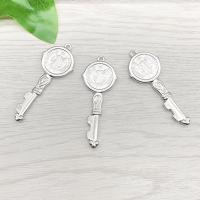 Stainless Steel Key Pendants, 304 Stainless Steel, Vacuum Ion Plating, fashion jewelry & polished & DIY & Unisex, original color 