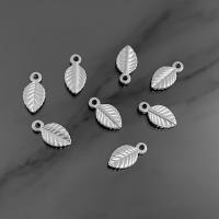 Stainless Steel Leaf Pendant, 304 Stainless Steel, Vacuum Ion Plating, fashion jewelry & polished & DIY & Unisex, original color 