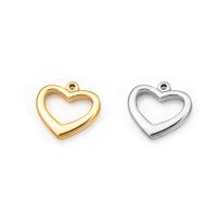 Stainless Steel Heart Pendants, 304 Stainless Steel, Vacuum Ion Plating, fashion jewelry & polished & DIY & Unisex & hollow 