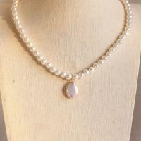 Acrylic Necklace, with Zinc Alloy, plated, ball chain & for woman, white Approx 45 cm 