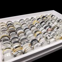 Partículas de acero anillo, unisexo, color mixto, 17-22mm, 100PCs/Caja, Vendido por Caja