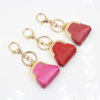 Zinc Alloy Key Chain Jewelry, Synthetic Leather, with Zinc Alloy, Handbag, gold color plated, Unisex 
