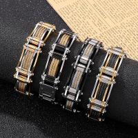 316L Stainless Steel Bracelet, Vacuum Ion Plating, fashion jewelry & for man 15mm Approx 8.27 Inch 