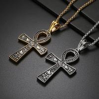 Stainless Steel Cross Pendants, 316L Stainless Steel, Vacuum Ion Plating, fashion jewelry & for man 