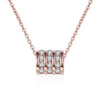 Cubic Zircon Micro Pave Brass Necklace, 925 Sterling Silver, plated, for woman & with rhinestone Approx 45 cm 