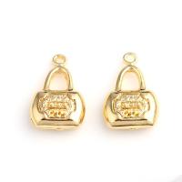 Brass Jewelry Pendants, real gold plated, golden 