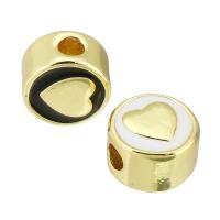 Émail perles en laiton, Rond, Placage de couleur d'or, bijoux de mode & DIY & émail, plus de couleurs à choisir Environ 3mm, Vendu par PC