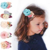 Children Hair Clip, Cloth, Flower, handmade, Girl 