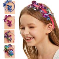 Children Hair Jewelry Set, Sequins, Hair Band & hair clip, handmade, 3 pieces & Girl 140mmx150mm,60mm 