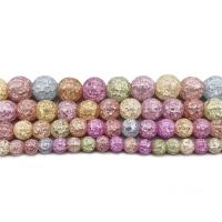 Perles quartz craquelé, Cristal craquelé, Rond, poli, DIY & normes différentes pour le choix, multicolore .96 pouce, Vendu par brin