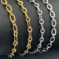 Stainless Steel Oval Chain, 304 Stainless Steel, Vacuum Ion Plating, fashion jewelry & DIY & Unisex 