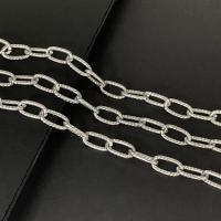 Stainless Steel Cable Link Chain, 304 Stainless Steel, Vacuum Ion Plating, cross chain & fashion jewelry & DIY & Unisex, original color, 6.7mm 